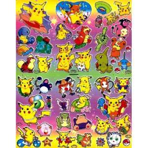 Pokemon Pikachu Squirtle Clefable Teddiursa Chansey Sticker Sheet B133