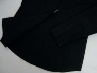 GUCCI Black Stretch Cotton Dress Shirt w/ Metal Bar, It 38 US 4  