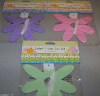 SPRING / EASTER Tissue Paper Garland FLOWER  