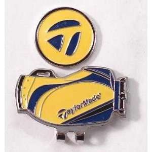  Taylormade Bag shaped Yellow Golf Magnetic Hat Clip & Ball 