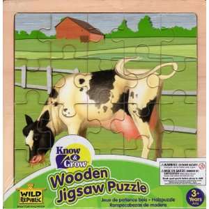  Wooden Jigsaw Puzzle Cow Toys & Games