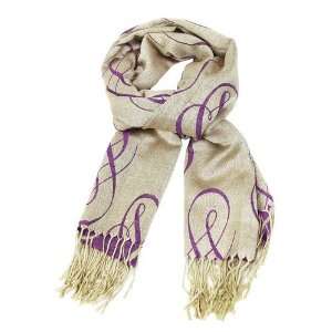  Pashmina Scarf With Calligrahy Musical Symbols Everything 