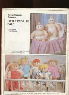 LITTLE PEOPLE PALS COLLECTOR 82 XAVIER BABYLAND PATTERN  