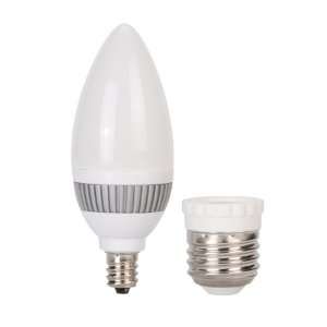   Light Bulb, Candelabra Base with Medium Base Converter, Soft White