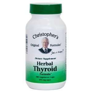  Herbal Thyroid Supplement, 100 Capsules   Dr. Christopher 