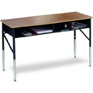   C810 Adjustable Two Student Desk with Metal Book Box