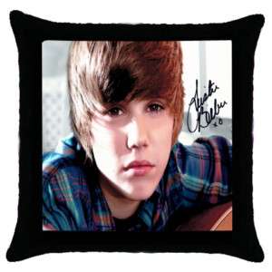 New Justin Bieber Printed Autograph Throw Pillow Case  