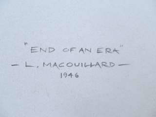 LOUIS MACOUILLARD   LARGE 1946 BAY AREA WATERCOLOR  