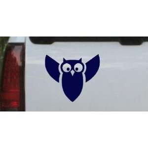 Navy 26in X 22.5in    Native American Owl Animals Car Window Wall 
