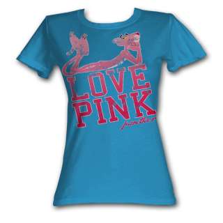 Licensed Pink Panther Love Pink Junior Shirt S XL  