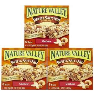 Nature Valley Sweet & Salty Cashew Bars, 1.23 oz, 3 ct (Quantity of 3)