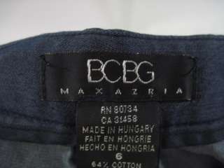 BCBG MAX AZRIA Blue Denim Pants Sz 6  