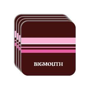 Personal Name Gift   BIGMOUTH Set of 4 Mini Mousepad Coasters (pink 