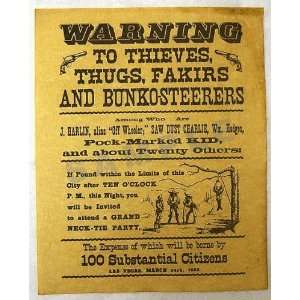  Warning to Thieves, Las Vegas 1882
