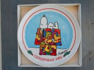 Peanuts Christmas Plate 1981 Snoopy The Schmid Collection 6960/15000 