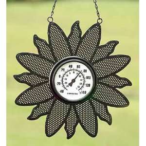    Decorative Flower Hanging Thermometer Patio, Lawn & Garden