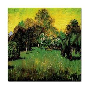  The Poets Garden By Vincent Van Gogh Tile Trivet 
