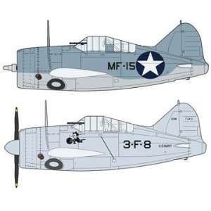  Hasegawa 1/72 F2A 2/3 Buffalo US Navy/Marine Two Plane 