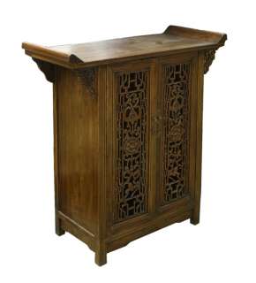 Open Carving Panel Doors Point Edge Foyer Pedestal Table s1564special 