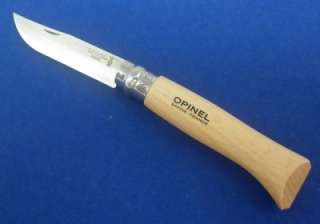 Opinel #8 French Made Beechwood Handle Folding Knife  