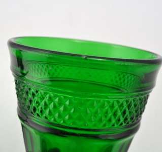 Lot 5 Viking Crystal Mt. Vernon Green Emerald Green Water Goblets 