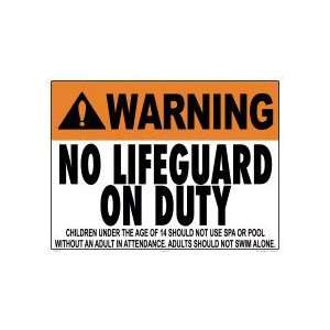  Warning No Lifeguard Sign 1302Wa2418E