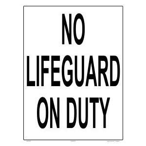  No Lifeguard Sign 1022Ws1824E Patio, Lawn & Garden