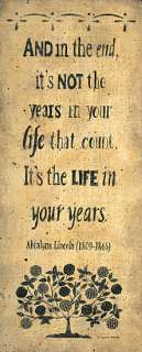 The Years in Your Life Abraham Lincoln Framed Picture  