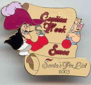 Disney SANTAS PIN LIST LE 8 Pin Set with Completer Card 27278  