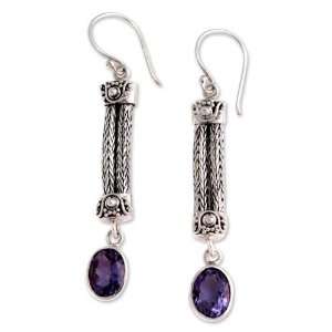  Amethyst drop earrings, Bali Birthright Jewelry