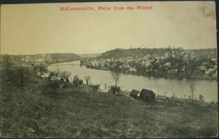 MALTA OH McConnelsville from the Mound c1910 Postcard  