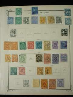 Overprint COLOMBIA REPUBLIC South America STAMPS 7 Pages Old 