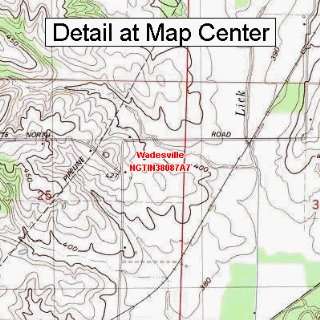  USGS Topographic Quadrangle Map   Wadesville, Indiana 