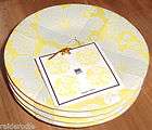 222 Fifth Adelaide Yellow Toile Teapot Fine China New  
