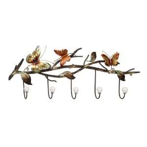  Unique Metal Tree Branch Wall Hook with Butterflies