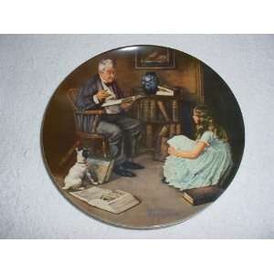 The Storyteller Plate by Norman Rockwell