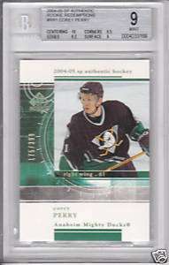 Corey Perry SP Authentic Rookie Redemption Graded BGS 9  