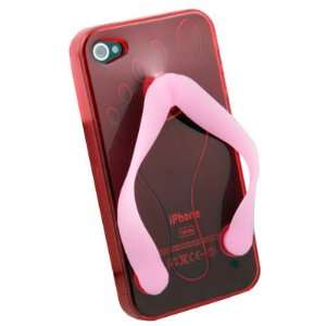  Cute Shoe Design Red Color TPU Case For iPhone 4G Cell 