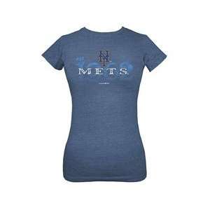  New York Mets Womens Triblend Crew T Shirt by 5th & Ocean 