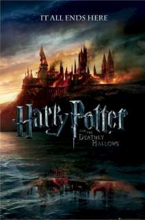   potter the deathly hallows part 1 hogwarts castle burn movie poster