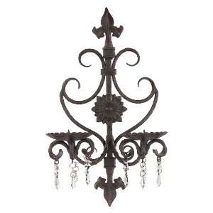  Elegant Iron Work Wall Sconce Candeholder w/Crystal Beads 