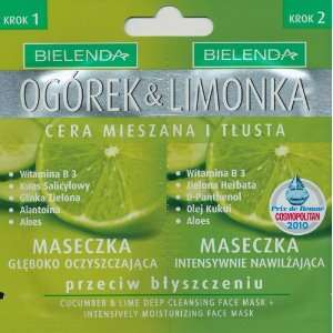Cucumber & Lime Deep Cleansing Face Mask + Intensively Moisturizing 
