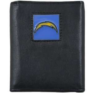  NFL San Diego Chargers Black Genuine Leather Executive Tri 