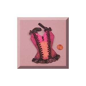    6ea   Hot Pink & Black Camisole Bag