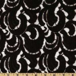  58 Wide Lace Flourish Black Fabric By The Yard Arts 