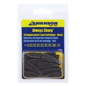  Black Replacement Lead Cartridges for AlwaysSharp Carpenter Pencil 