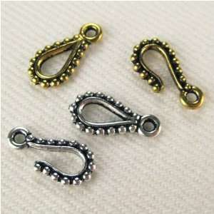  Pewter Beaded Hook and Eye Clasp Arts, Crafts & Sewing