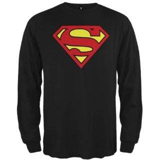 Superman   Shield Logo Black Long Sleeve by Superman