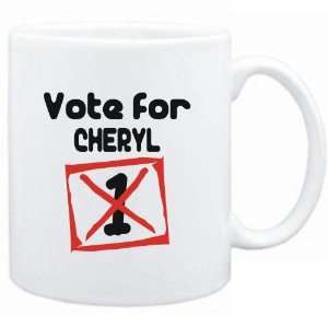    Mug White  Vote for Cheryl  Female Names