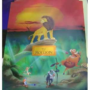  Disney Lion King on Cliff Movie Poster 